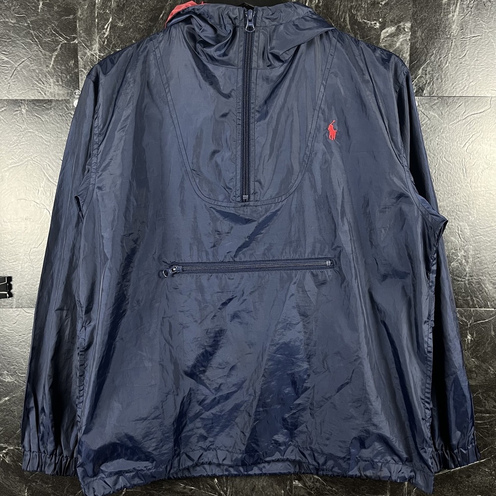 Polo Ralph Lauren Men's Navy Vtg Anorak Wind Jacket Medium
